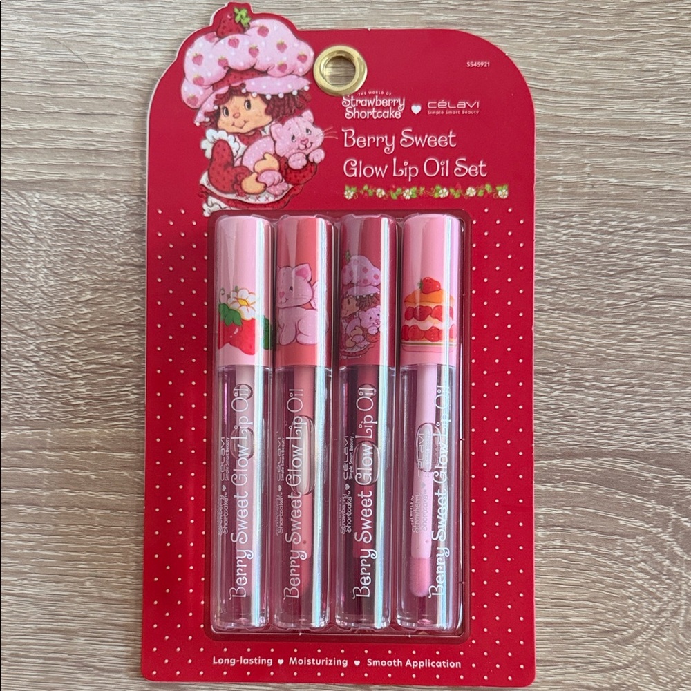 Strawberry shortcake Celavi - Berry Sweet Glow Lip Oil Set New